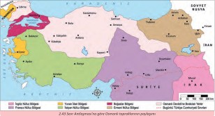 Sevr Antlaşması'na göre Osmanlı topraklarının paylaşımı